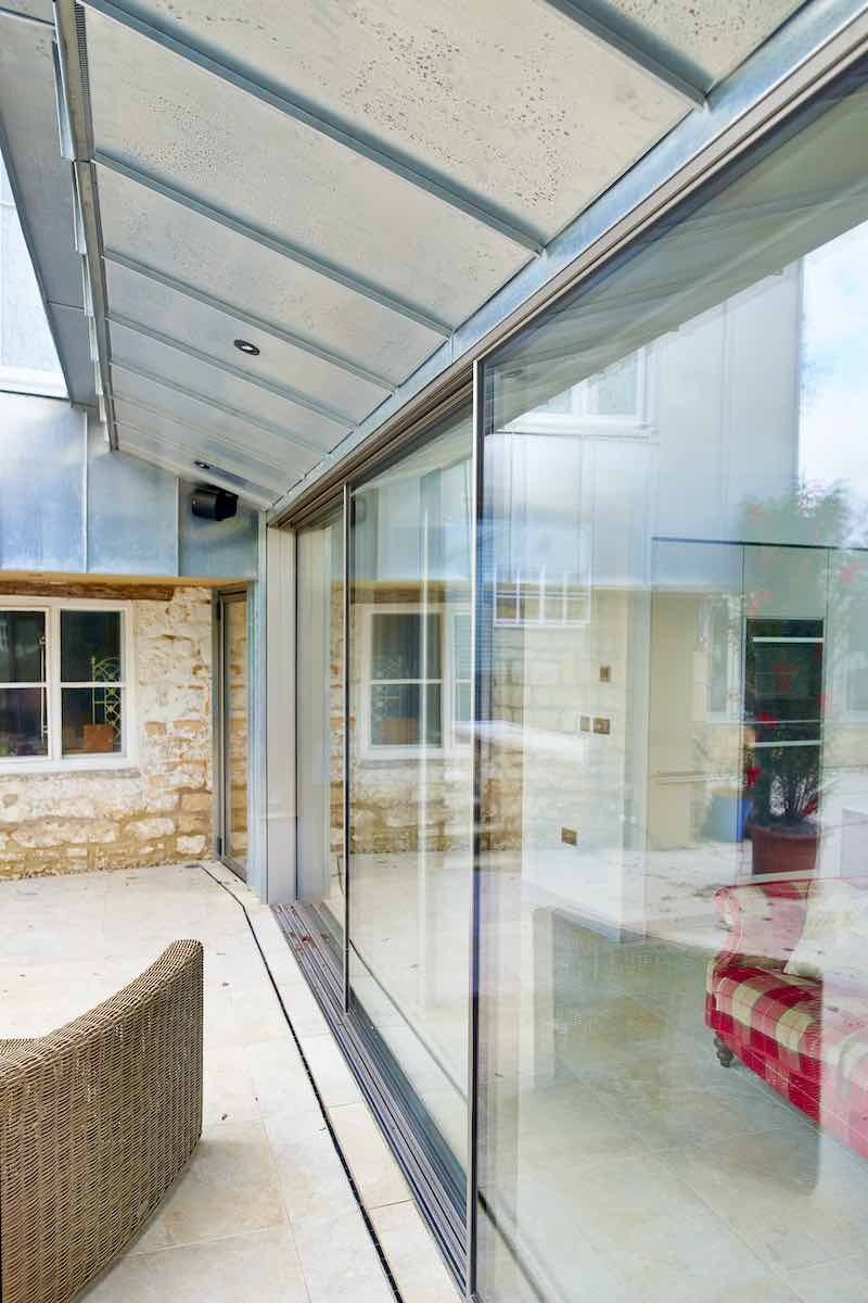 Contemporary brick and zinc cladded extension 